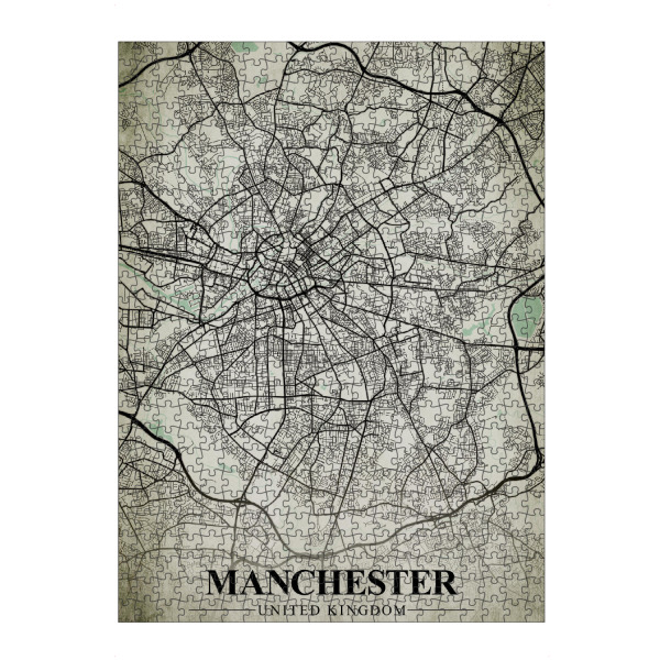 artboxONE Puzzle "Manchester Vintage CityMap" artboxONE - Städte / Weitere,Kartografie