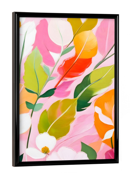 Poster mit schwarzem Rahmen "Pastellchio" artboxONE - Floral