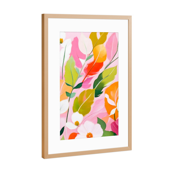 Poster mit Rahmen Kupfer "Pastellchio" artboxONE - Floral