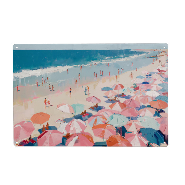 Holzbild "Sommer-Vibes-Kunst" artboxONE - Natur,Reise / Strand und Meer - Strand,Meer,Reise,Urlaub,Sommer