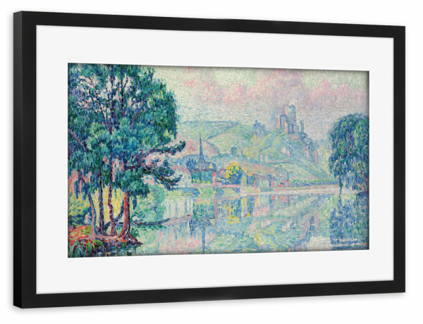 Poster mit Rahmen schwarz "Les Andelys" artboxONE - Natur,Reise,Reise / Länder