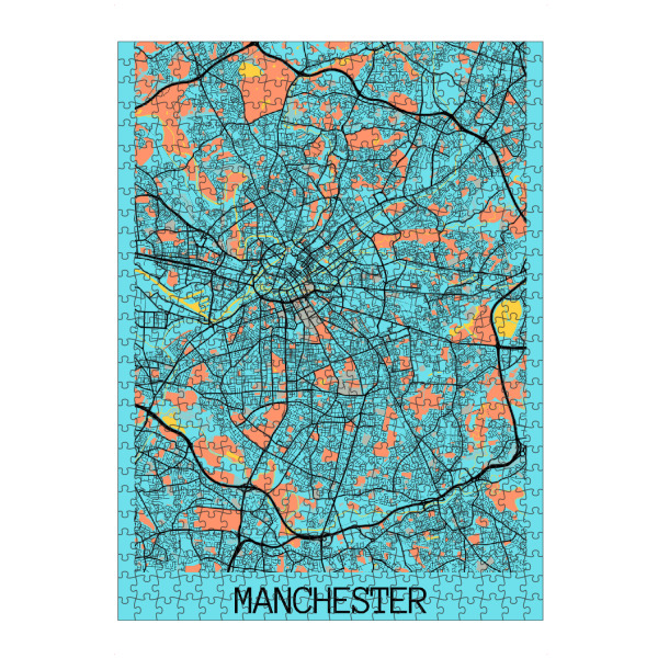 Puzzle Ravensburger "Manchester als Stadtplan" artboxONE - Städte / Weitere,Kartografie