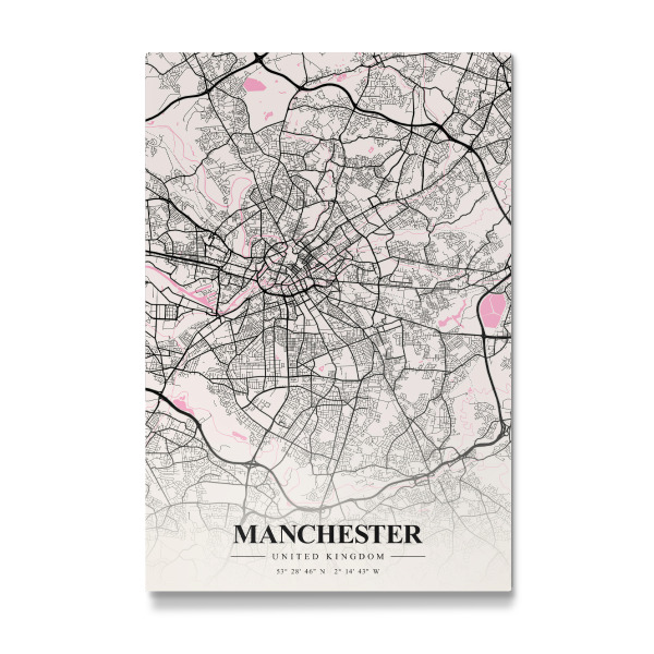 Galerie-Print "Map Manchester" 30x20 cm artboxONE