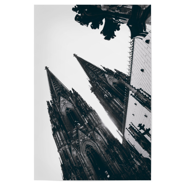 Poster 30x20 cm "Der Kölner Dom in schwarzweiß" artboxONE - Städte / Köln,Reise,Schwarzweiß,Reise / Länder