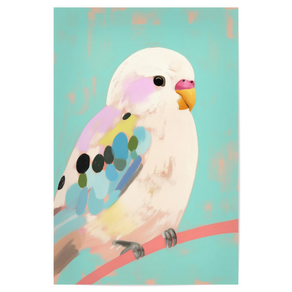 Poster 30x20 cm "Wellensittich Pastell" artboxONE - Natur,Tiere