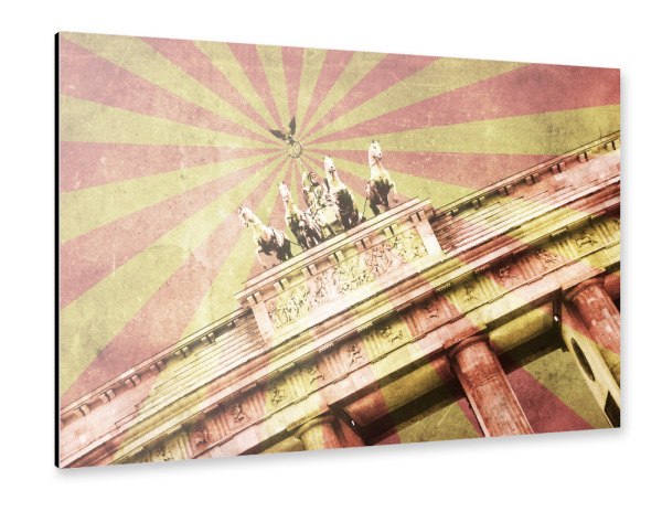 Alu-Dibond "Brandenburger Tor Vintage" 30x20 cm artboxONE