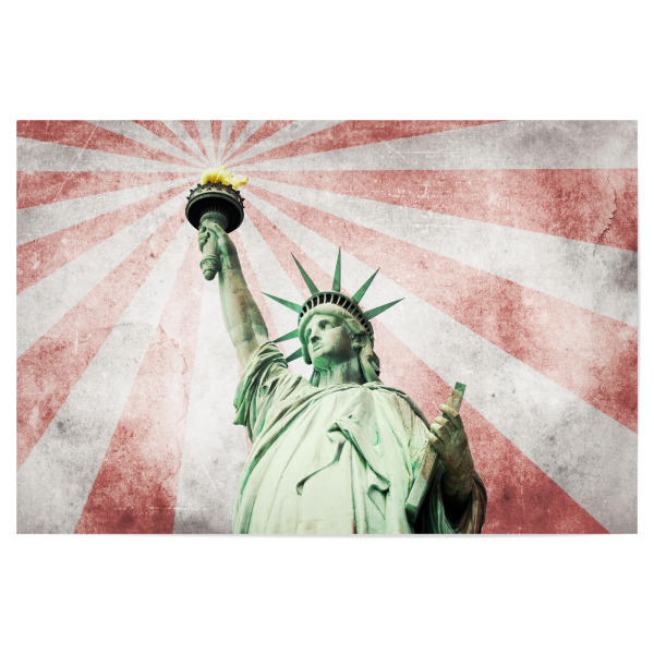 Poster "Miss Liberty Vintage Style" artboxONE - Städte,Städte / New York,Reise,Reise / Länder