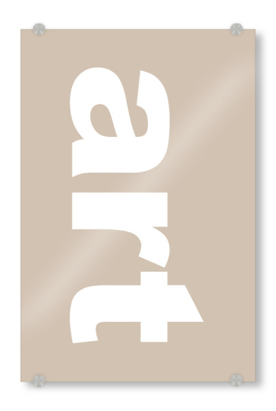 Acrylglasbild "Art in beige" artboxONE - Typografie,Abstrakt - Kunst,Typo,Typografie,Beige,Weiß,Minimalistisch,Bold