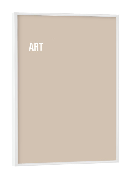 Poster mit weißem Rahmen "Art - minimal" artboxONE - Typografie,Abstrakt - Art,Kunst,Minimalistisch,Beige,Weiß,Buchstaben,Typo,Typografie