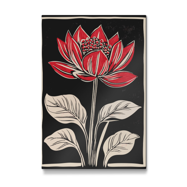 Galerie-Print "Lotus woodcut" 30x20 cm artboxONE