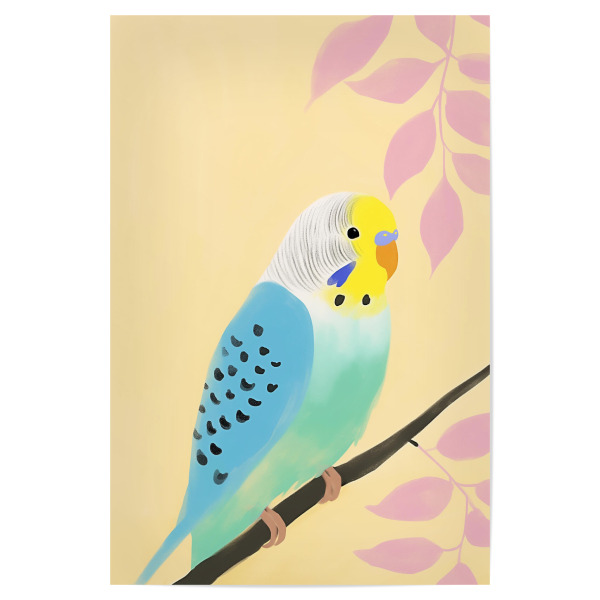 Poster "Wellensittich Pastell Traum" artboxONE - Natur,Tiere,Abstrakt