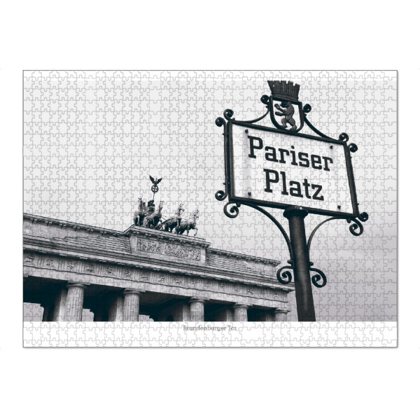 Puzzle Ravensburger "Berlin Pariser Platz" artboxONE - Städte / Berlin,Reise,Schwarzweiß,Architektur,Reise / Länder