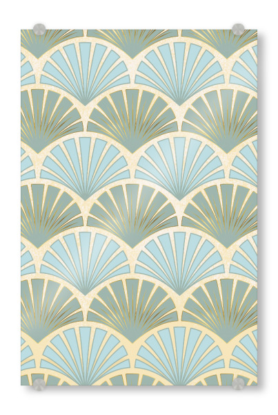 Acrylglasbild "Muscheln à la Art Deco" artboxONE - Abstrakt,Reise / Strand und Meer,Fashion