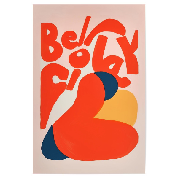 Poster 30x20 cm "Orange Musterung" artboxONE - Abstrakt,Geometrie,Buchstaben