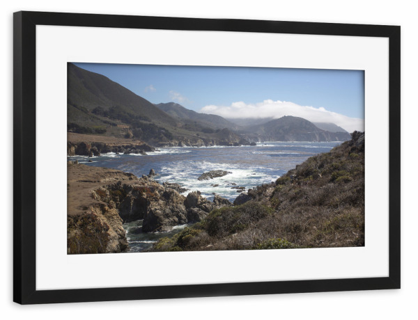 Poster mit Rahmen schwarz "California State Route" artboxONE - Reise / Länder