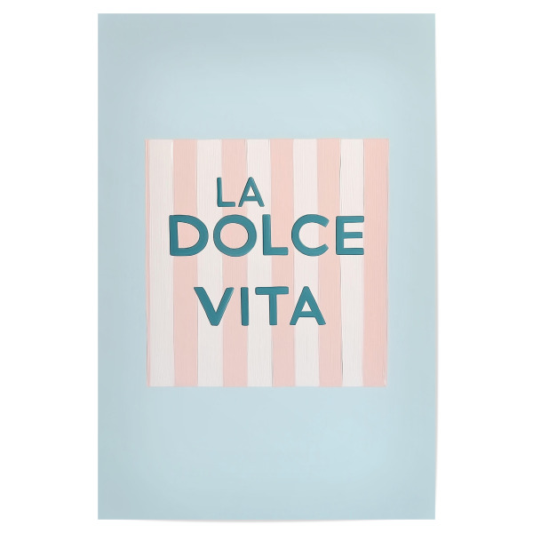 Poster 30x20 cm "La Dolce Vita" artboxONE - Typografie,Geometrie,Reise / Strand und Meer
