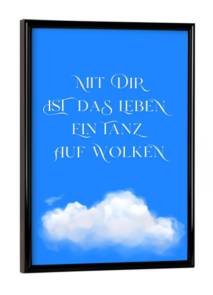 Poster mit schwarzem Rahmen "Tanz auf Wolken" artboxONE - Natur,Liebe