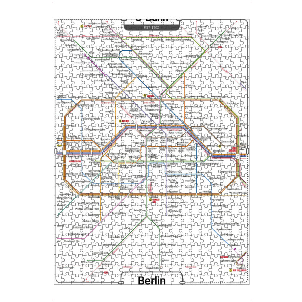 artboxONE Puzzle "U-Bahn-Karten - Berlin" artboxONE - Städte,Städte / Berlin,Kartografie