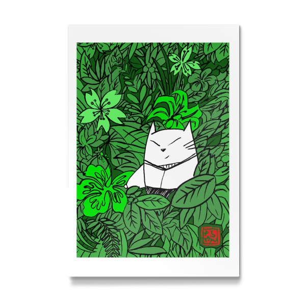 Galerie-Print "Momoneko in der Dschungelfarbe" 30x20 cm artboxONE