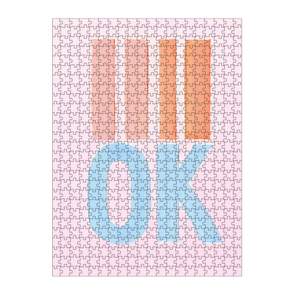 Puzzle Ravensburger "Pastell OK Streifen" artboxONE - Typografie,Abstrakt,Buchstaben