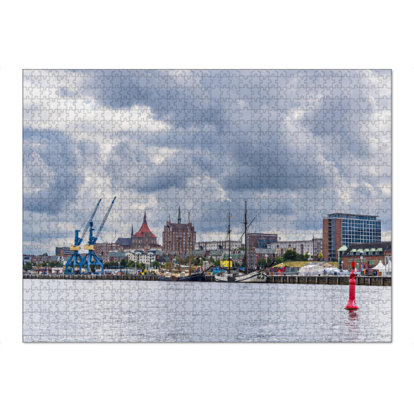 Puzzle Ravensburger "Stadthafen mit Schiffen" artboxONE - Städte,Natur,Reise,Architektur