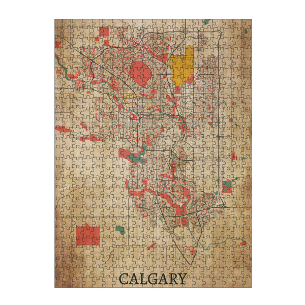 Puzzle Ravensburger "Calgary Retro Map" artboxONE - Städte / Weitere,Kartografie