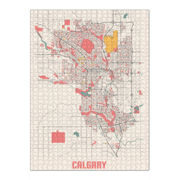 Puzzle Ravensburger "Calgary Citymap" artboxONE - Städte / Weitere,Kartografie