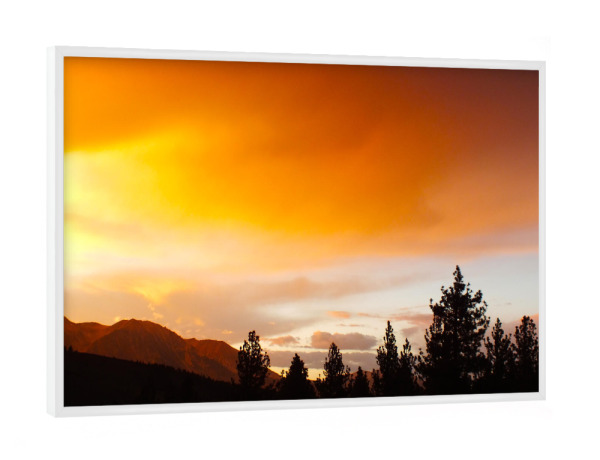 Poster mit weißem Rahmen "Californian Mountain Sunset" artboxONE - Natur,Reise,Reise / Länder