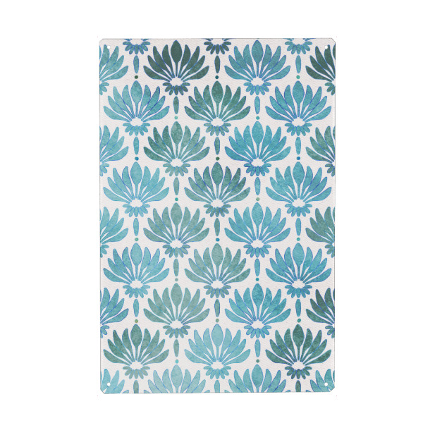 Holzbild "Lilien in Blau" artboxONE - Floral,Abstrakt