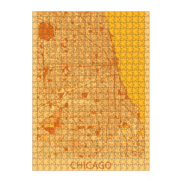 artboxONE Puzzle "Stadt Map Chicago" artboxONE - Städte / Chicago,Kartografie