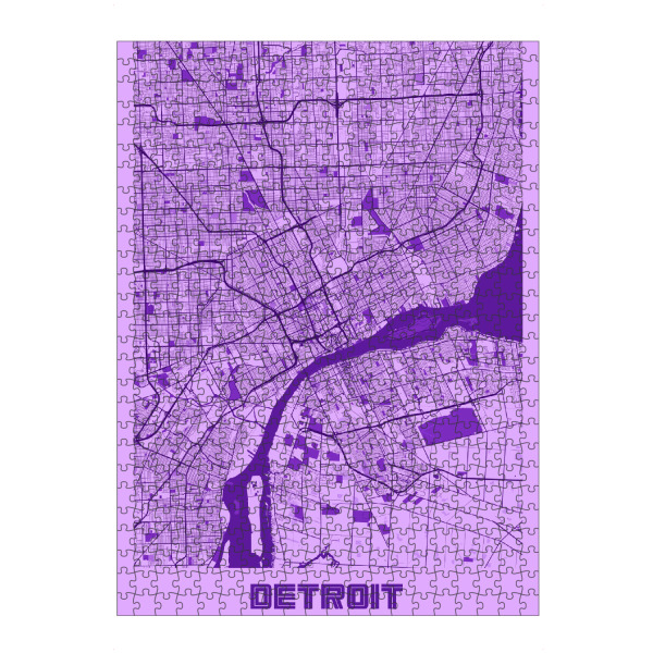 Puzzle Ravensburger "Detroit als Stadtplan" artboxONE - Städte / Weitere,Kartografie