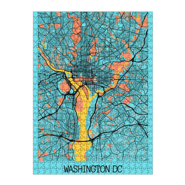 Puzzle Ravensburger "Washington D.C. Stadtplan" artboxONE - Städte / Washington,Kartografie
