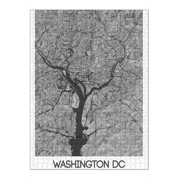 Puzzle Ravensburger "Washington DC Bleistift Map" artboxONE - Städte / Washington,Kartografie