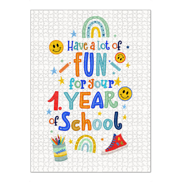 Puzzle Ravensburger "First year of School" artboxONE - Typografie,Für Kinder,Lehrersprüche