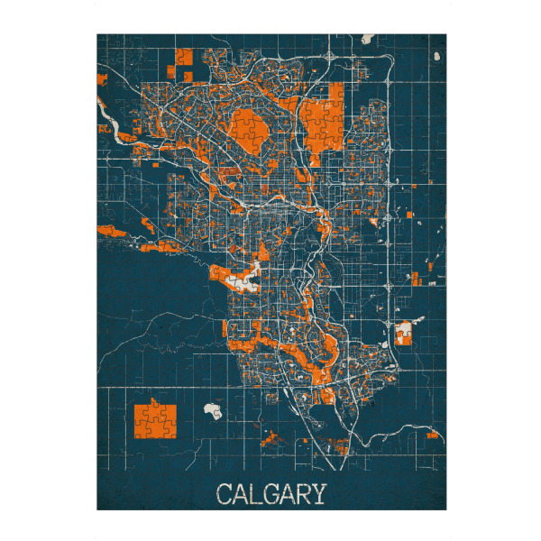 Puzzle Ravensburger "Calgary Vintage Map" artboxONE - Städte / Weitere,Kartografie