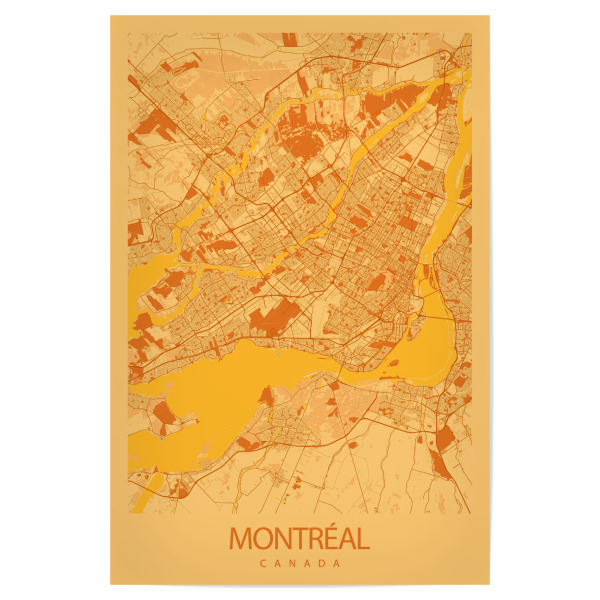 Poster 30x20 cm "Montreal Kanada City Map" artboxONE - Städte / Weitere,Kartografie