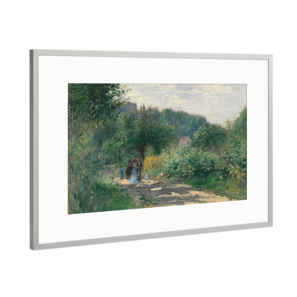 Poster mit Rahmen Silber "Eine Straße in Louveciennes" artboxONE - Reise,Reise / Länder,Für Mama,Für Papa