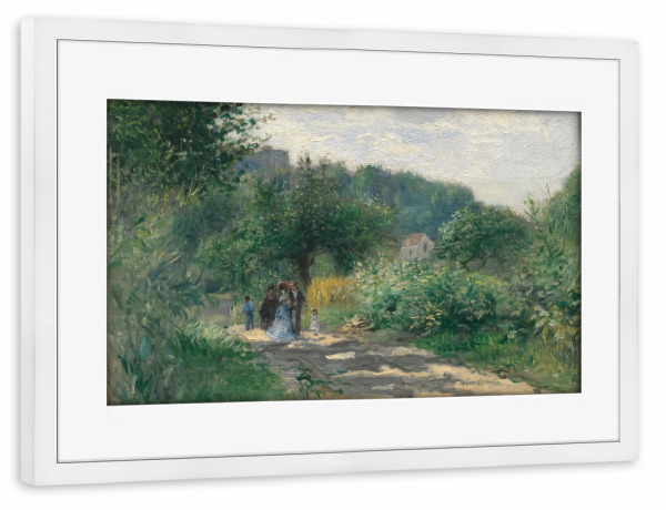 Poster mit Rahmen weiß "Eine Straße in Louveciennes" artboxONE - Reise,Reise / Länder,Für Mama,Für Papa