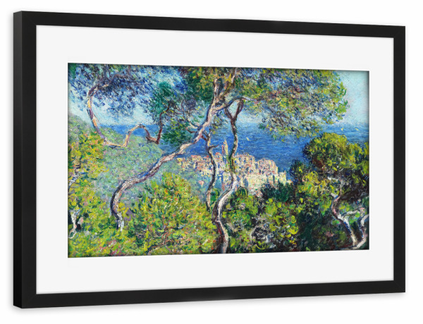 Poster mit Rahmen schwarz "Bordighera" artboxONE - Reise,Reise / Strand und Meer,Reise / Länder,Für Mama,Für Papa