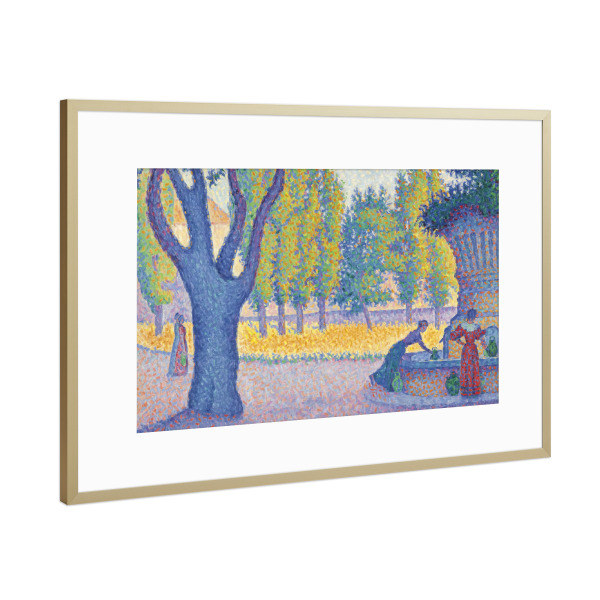 Poster mit Rahmen Gold "Fontaine des Lices" artboxONE - Natur,Reise,Reise / Länder,Für Mama,Für Papa