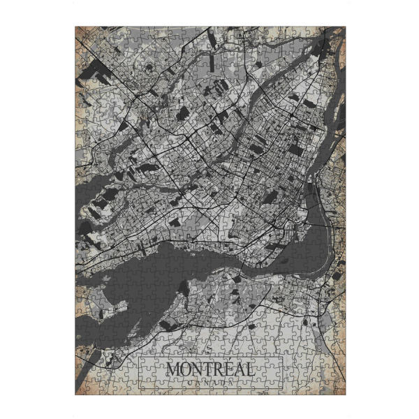 Puzzle Ravensburger "Vintage City Montreal" artboxONE - Städte / Weitere,Kartografie