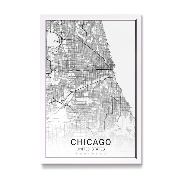 Galerie-Print "City Map Chicago" 30x20 cm artboxONE
