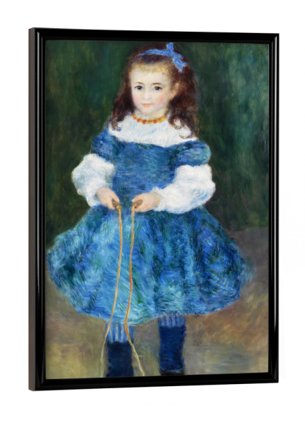 Poster mit schwarzem Rahmen "Mädchen mit einem Springseil" artboxONE - Für Kinder,Menschen,Liebe,Für Mama,Für Papa