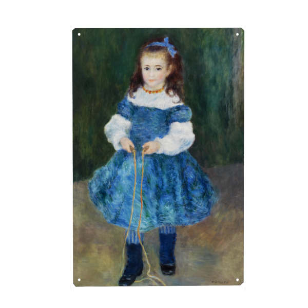 Metall Poster "Mädchen mit einem Springseil" artboxONE - Für Kinder,Menschen,Liebe,Für Mama,Für Papa