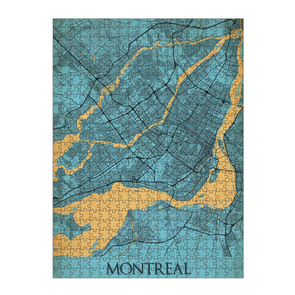 Puzzle Ravensburger "Montreal Vintage" artboxONE - Städte / Weitere,Kartografie