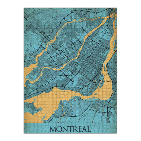 Puzzle Ravensburger "Montreal Vintage" artboxONE - Städte / Weitere,Kartografie