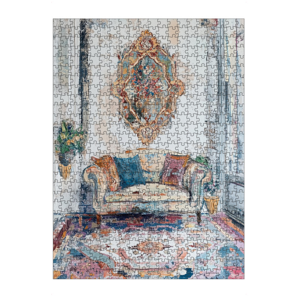 artboxONE Puzzle "Antike Ibiza Blumen Malerei" artboxONE - Natur,Floral,Abstrakt