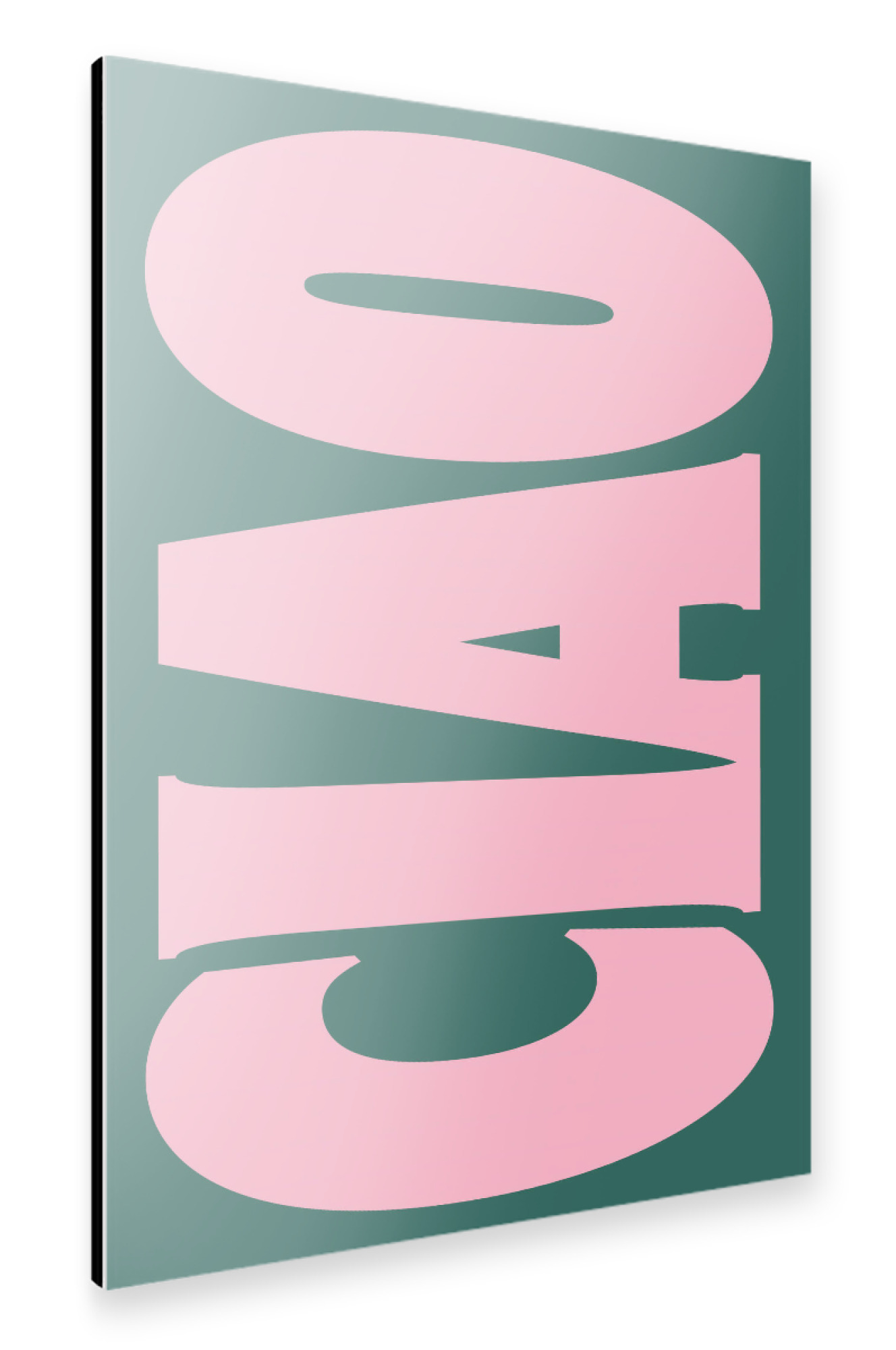 Alu-Dibond "Ciao Italy Pink" 75x50 cm artboxONE