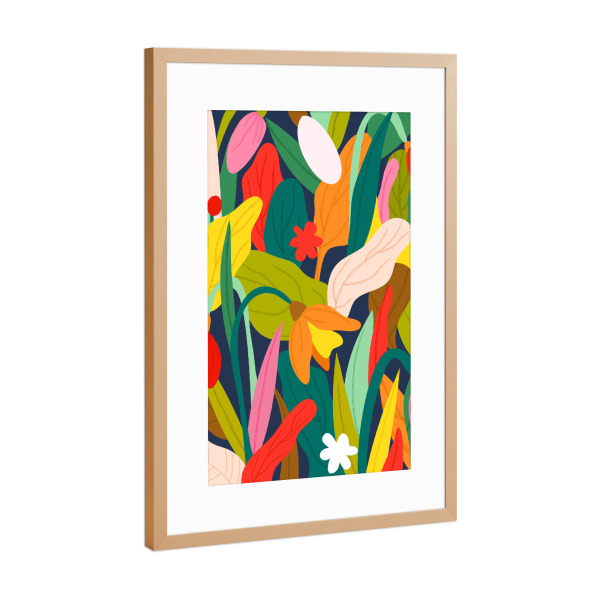 Poster mit Rahmen Kupfer "Botanische Symphonie" artboxONE - Floral