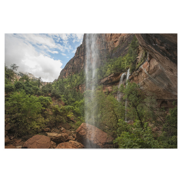 Poster 30x20 cm "Wasserfall im Zion Canyon" artboxONE - Natur,Reise / Länder - Zion canyon,Usa,Reise,Natur,Wasserfall,Emerald pool